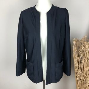 VINTAGE Butte Knit Black Open Front Blazer Size 10